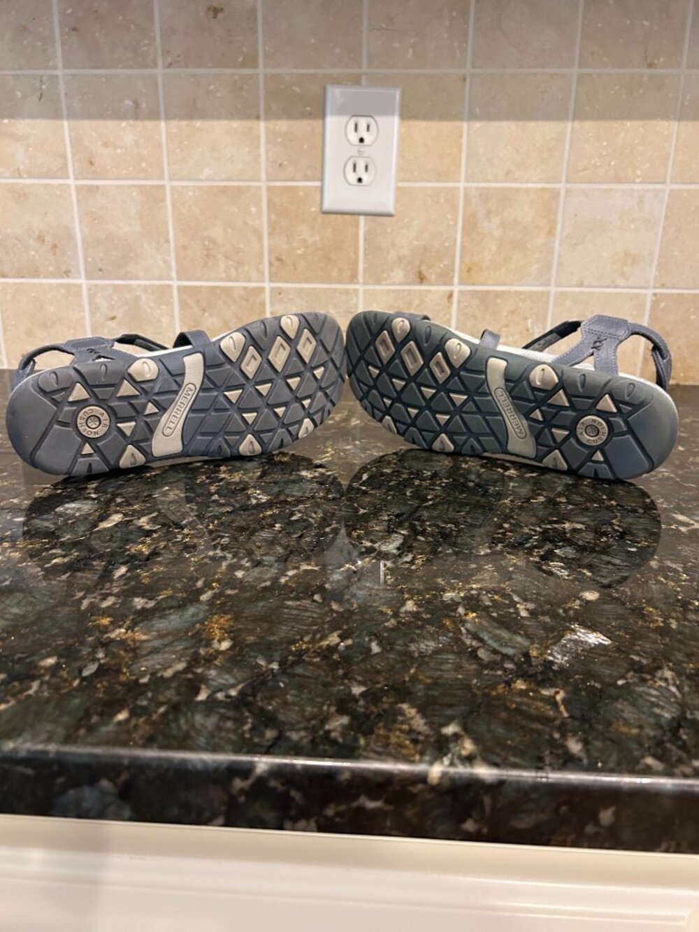 Merrell Women's Dove Crisscross Strappy Sandals in Slate Blue Size 7 - Picture 3 of 5
